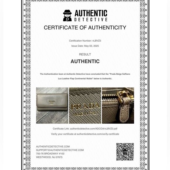 Authenticated Prada Beige Saffiano Lux Wallet ($1,100) 🌟professionally cleaned 🌟 - Picture 5 of 17